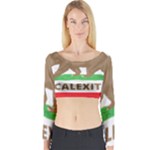 Calexit Long Sleeve Crop Top (Tight Fit)