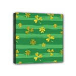 St Patricks Golden Shamrocks Mini Canvas 4  x 4  (Stretched)