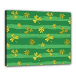 St Patricks Golden Shamrocks Canvas 20  x 16  (Stretched)