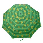 St Patricks Golden Shamrocks Folding Umbrella