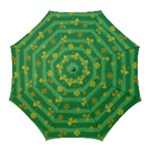 St Patricks Golden Shamrocks Golf Umbrella