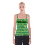 St Patricks Golden Shamrocks Spaghetti Strap Top