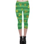 St Patricks Golden Shamrocks Capri Leggings 