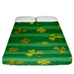 St Patricks Golden Shamrocks Fitted Sheet (King Size)