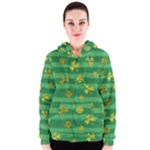 St Patricks Golden Shamrocks Women s Zipper Hoodie