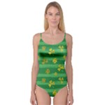 St Patricks Golden Shamrocks Camisole Leotard 