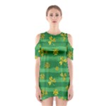 St Patricks Golden Shamrocks Shoulder Cutout One Piece