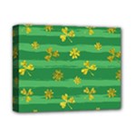 St Patricks Golden Shamrocks Deluxe Canvas 14  x 11  (Stretched)