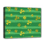 St Patricks Golden Shamrocks Deluxe Canvas 20  x 16  (Stretched)