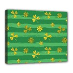 St Patricks Golden Shamrocks Deluxe Canvas 24  x 20  (Stretched)