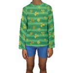 St Patricks Golden Shamrocks Kids  Long Sleeve Swimwear