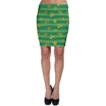 St Patricks Golden Shamrocks Bodycon Skirt