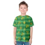 St Patricks Golden Shamrocks Kids  Cotton Tee