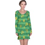 St Patricks Golden Shamrocks Long Sleeve Nightdress