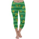 St Patricks Golden Shamrocks Capri Winter Leggings 