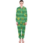 St Patricks Golden Shamrocks Hooded Jumpsuit (Ladies)