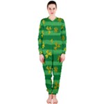 St Patricks Golden Shamrocks OnePiece Jumpsuit (Ladies)