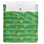 St Patricks Golden Shamrocks Duvet Cover Double Side (Queen Size)