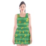 St Patricks Golden Shamrocks Scoop Neck Skater Dress