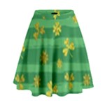 St Patricks Golden Shamrocks High Waist Skirt