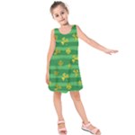 St Patricks Golden Shamrocks Kids  Sleeveless Dress