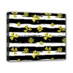 st patricks black white clover Canvas 10  x 8  (Stretched)