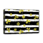 st patricks black white clover Deluxe Canvas 18  x 12  (Stretched)