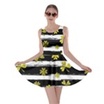 st patricks black white clover Skater Dress