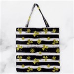 st patricks black white clover Grocery Tote Bag