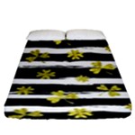 st patricks black white clover Fitted Sheet (King Size)