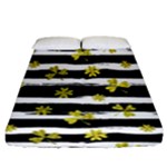 st patricks black white clover Fitted Sheet (California King Size)