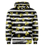 st patricks black white clover Men s Zipper Hoodie