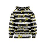 st patricks black white clover Kids  Zipper Hoodie