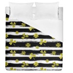 st patricks black white clover Duvet Cover (Queen Size)