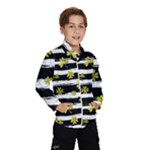 st patricks black white clover Wind Breaker (Kids)