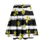 st patricks black white clover High Waist Skirt