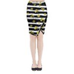 st patricks black white clover Midi Wrap Pencil Skirt