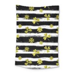 st patricks black white clover Small Tapestry