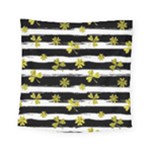 st patricks black white clover Square Tapestry (Small)