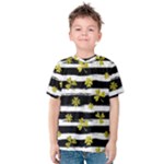 st patricks black white clover Kids  Cotton Tee