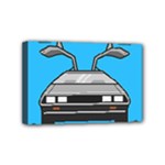 blue Delorean Mini Canvas 6  x 4  (Stretched)