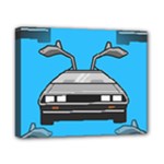 blue Delorean Canvas 10  x 8  (Stretched)