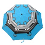 blue Delorean Folding Umbrella