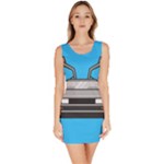 blue Delorean Bodycon Dress