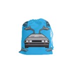 blue Delorean Drawstring Pouch (Small)