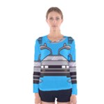 blue Delorean Women s Long Sleeve Tee