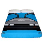 blue Delorean Fitted Sheet (Queen Size)