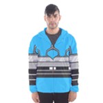 blue Delorean Hooded Wind Breaker (Men)