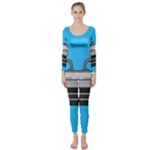 blue Delorean Long Sleeve Catsuit