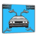 blue Delorean Canvas 24  x 20  (Stretched)